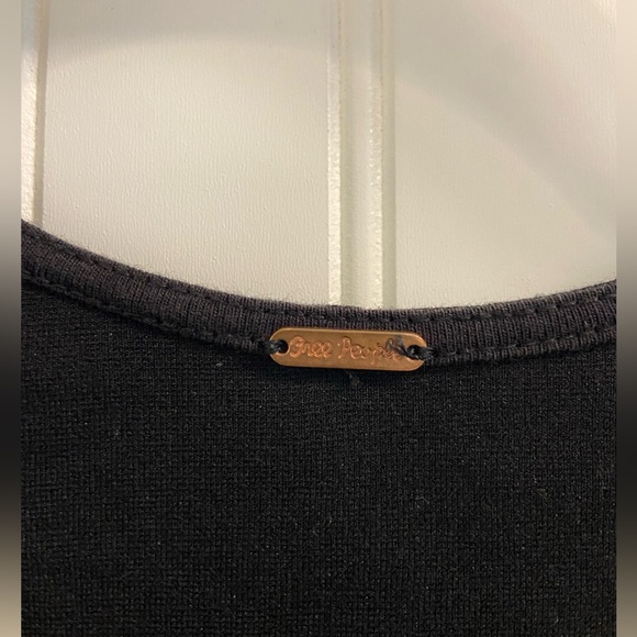 Free People Black Rose Burnout Velvet Whimsigoth Bodycon Dress S - Picture 8 of 11